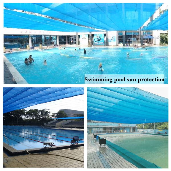 Blue Anti-UV Sun Shade Net Awning Tarp Camping Canopy Tent