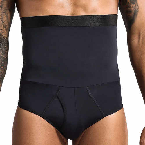 双层束腰收腹运动加长款塑身裤