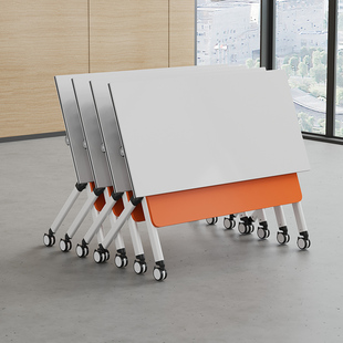 折叠培训桌椅组合拼接长条桌折叠会议桌培训室课桌移动教室办公桌