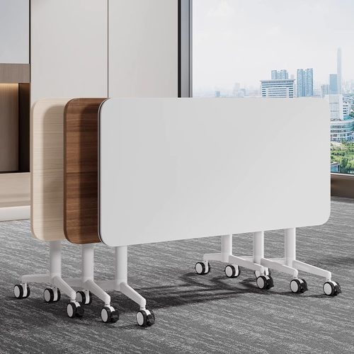 折叠会议桌培训桌椅组合移动拼接办公桌长条桌多功能培训机构课桌