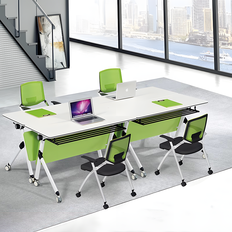 可移动折叠培训桌拼接会议桌学生学习双人课桌辅导机构教室长条桌