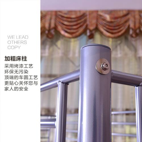 好货新铁艺高架牀加粗加厚上牀下桌钢架牀成人上下铺书桌一体公寓