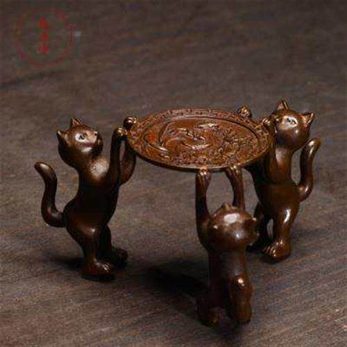 盖置 龟寿堂铁壶铜壶银壶小猫纯铜壶盖置 盖托茶具专用配件.1