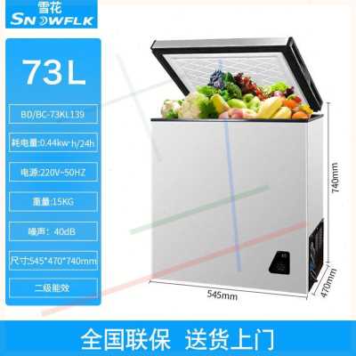 好货厂销雪花家用冰柜小型冷柜冷藏冷冻转换冰柜迷你卧式保鲜柜节