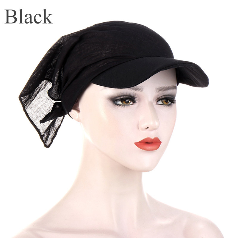 极速New Fashion Tie-dye Solid Color Scarf Hat Outdoor Windpr