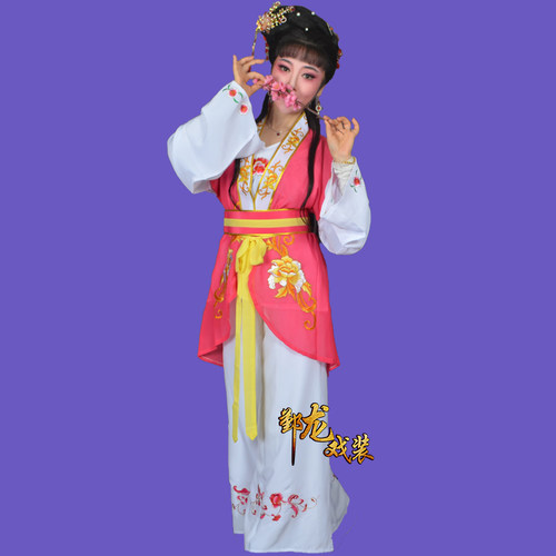 好货戏曲新款女小旦花旦花坎肩梨园黄梅戏古代丫鬟演出服戏服表演
