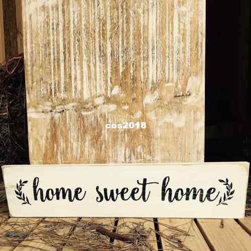 极速Large Rustic Wood Sign Home Sweet Home Rectangular Home