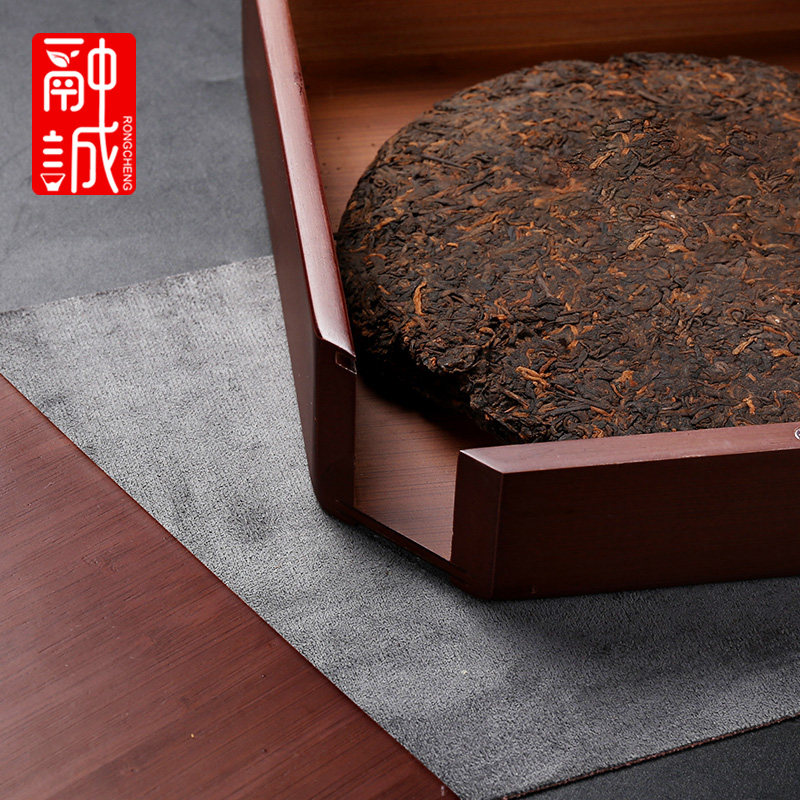 好货普洱茶盒收纳盒茶仓茶饼架工具竹制单层抽屉式分茶盘功夫茶道