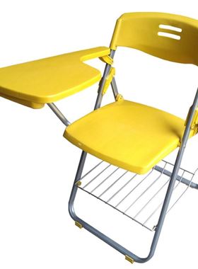 Simple plastic backrest office folding training chair with d