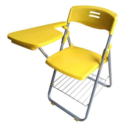 Simple plastic backrest office folding training chair with d