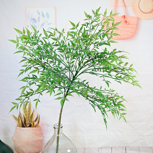 极速仿真绿植南天竹马醉木盆栽假树枝仿真植物单支摆放装饰假花造