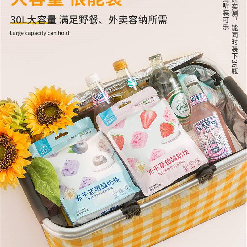 极速Picnic basket Spring outing foldable outdoor picnic camp