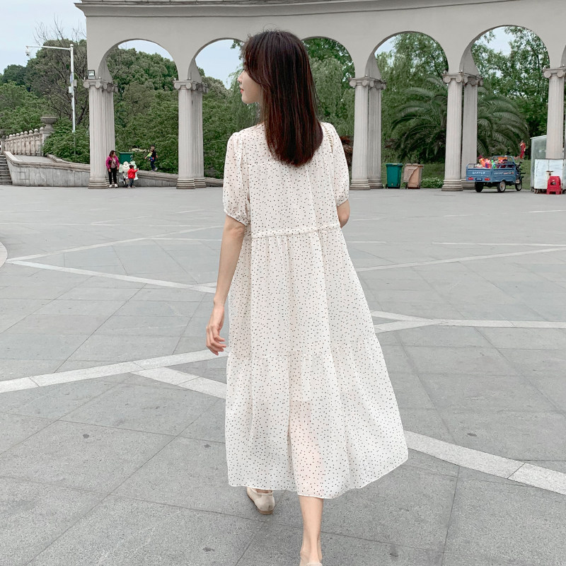 好货孕妇装夏天裙子时尚中长款怀孕期潮妈雪纺2025新款夏装宽松连