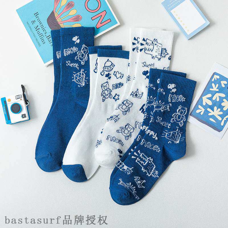 极速21 spring socks mens and womens fashion socks Japanese