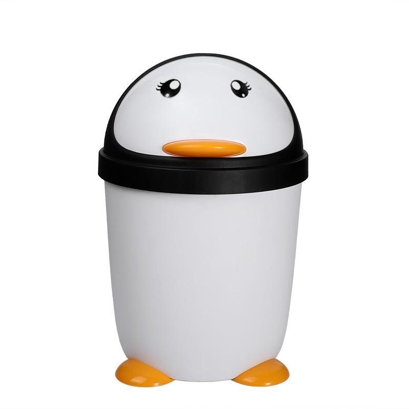 家用客厅卧室卡通垃圾桶房间可爱少女厕所化妆室带盖子防臭寝室厨