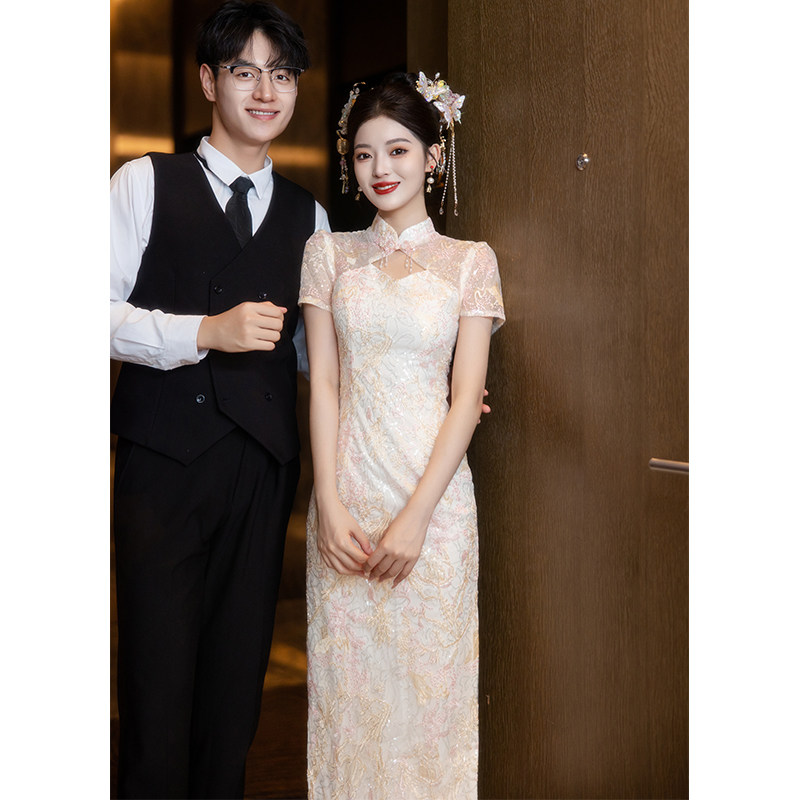 好货新中式改良年轻旗袍订婚礼服2025新款晨袍敬酒服结婚当天新娘