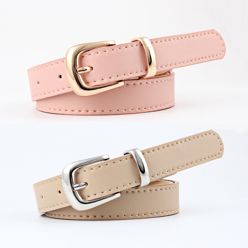 High-quality Alloy Pin Buckle Belts Black Waistband Belt 201