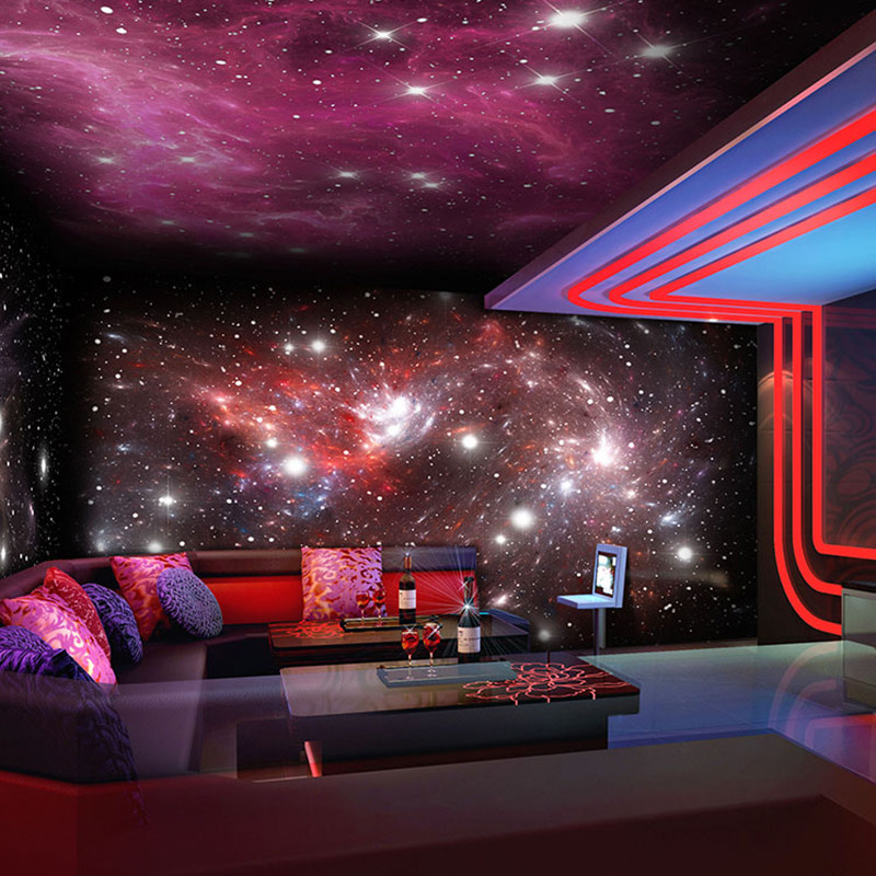 3d星空宾馆酒吧壁纸卧室墙布悬吊式天花板天花板主题壁画KTV酒店