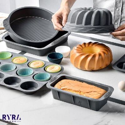 好货Nonstick Muffin Cupcake Baking Tray Moulds 24/12Pcs