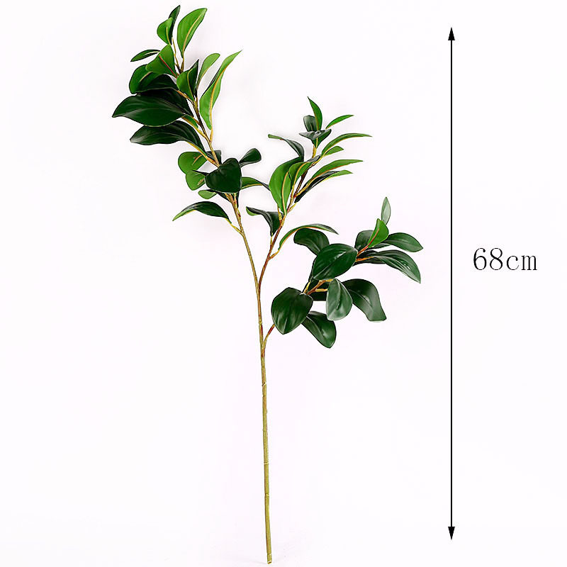 极速仿真植物豆瓣叶仿真胶片绿叶植物把束厂家现货插花DIY配件