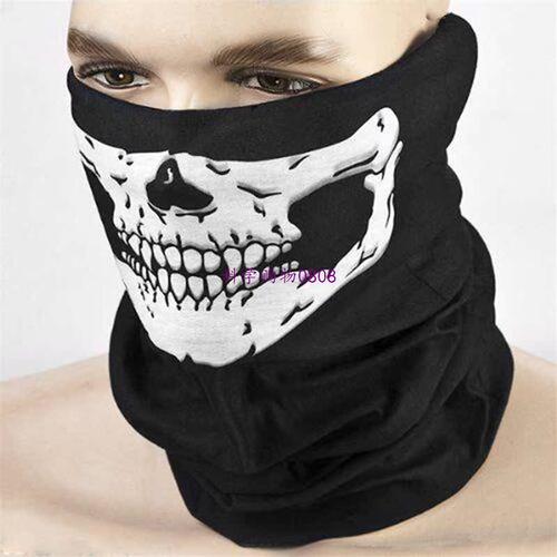 极速2018 Bicycle Ski Skull Half Face Mask Ghost Scarf Multi