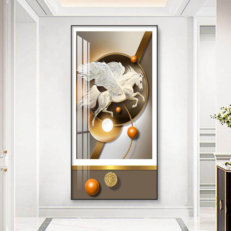 玄关装饰画竖版现代简约玄幻壁画轻奢北欧走廊楼梯挂画客厅过道画