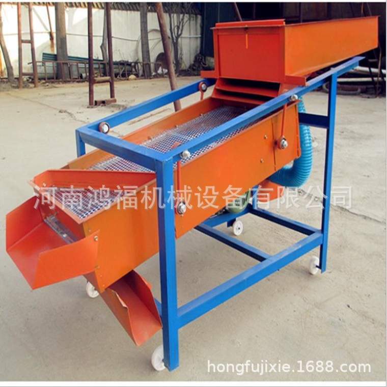 电动高粱乌米去杂清理筛 豆芽浮皮振动筛选机 粮食水稻双层精选机