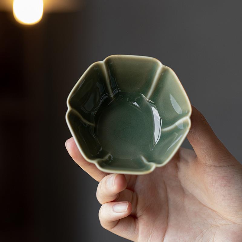 越窑青瓷茶杯陶瓷主人杯高档个人专用手工喝茶杯家用品茗杯茶盏
