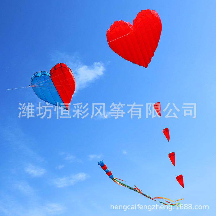 成人大软体风筝红心爱心风筝易携带