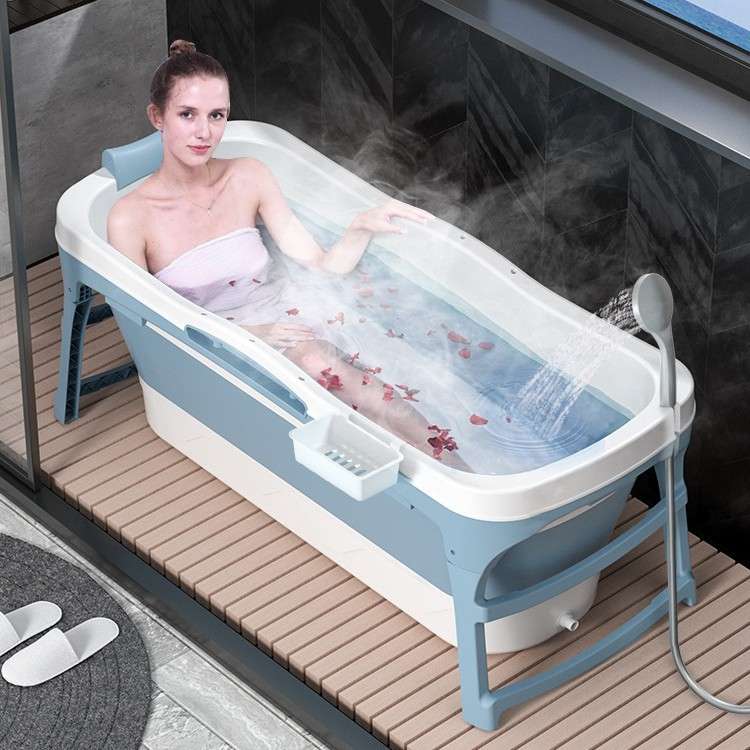 1.43折叠沐浴桶儿童折叠浴盆成人浴桶蒸泡两用大号浴盆婴儿洗澡盆