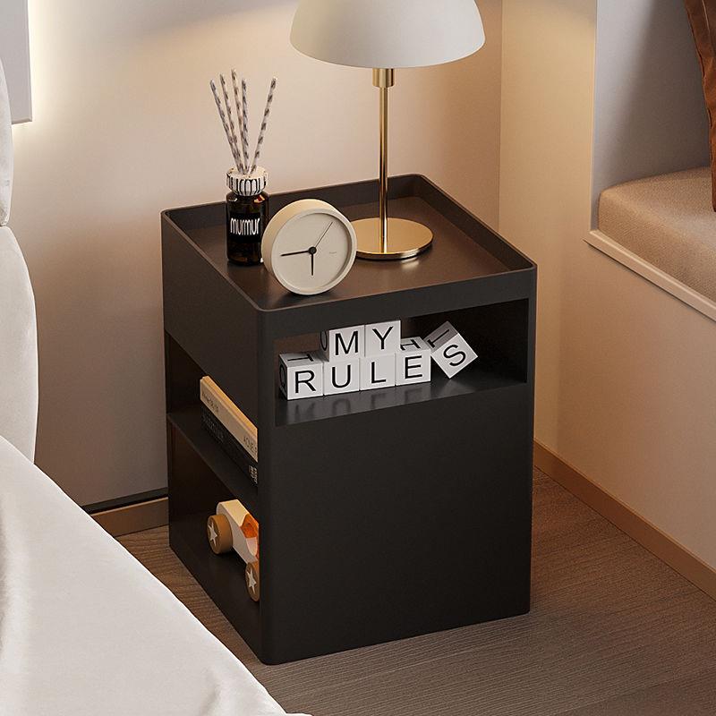 北欧现代家用带轮铁艺沙发边几小户型客厅简约可移动小茶几边柜桌