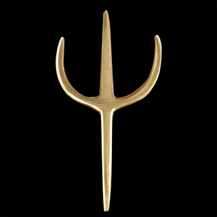 佛像手持法器黄铜三叉戟家居法器镇宅铜八卦三叉门槛摆件三尖刺镇