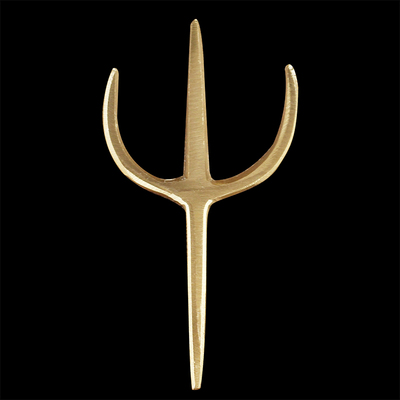 手持法器铜三叉戟家居摆件三尖刺