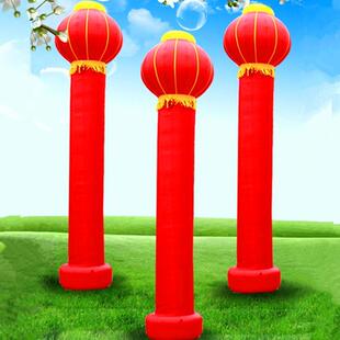 新款充气拱门灯笼柱广告盘龙柱婚礼拱形门充气火龙柱团结柱