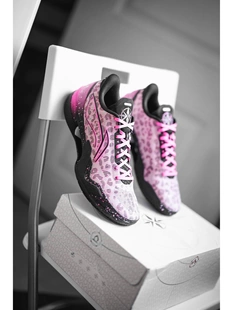 LiNing李宁 利刃5 3D碎影 轻便回弹 低帮 实战篮球鞋 男款 黑粉色