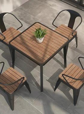 户外桌椅组合阳台室外庭院铁艺组合桌椅简约休闲花园防晒防锈套装