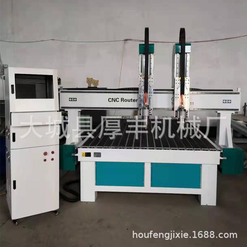 寿材雕刻机木工雕刻机数控电脑1825双机头棺材棺木雕花机