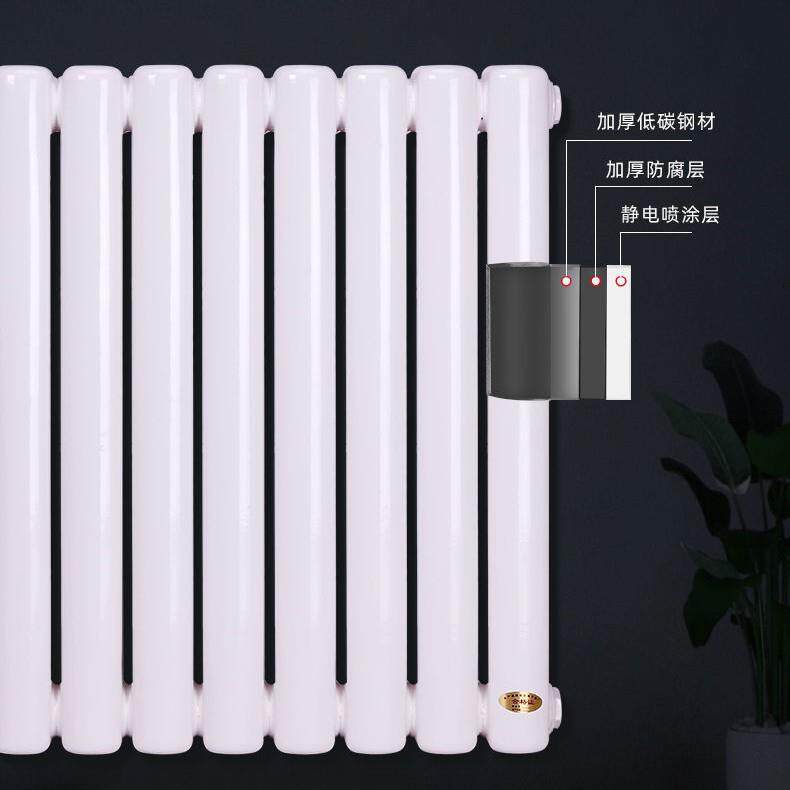 7030暖气片钢制柱式水暖散热器壁挂家用钢二柱式水暖散热器
