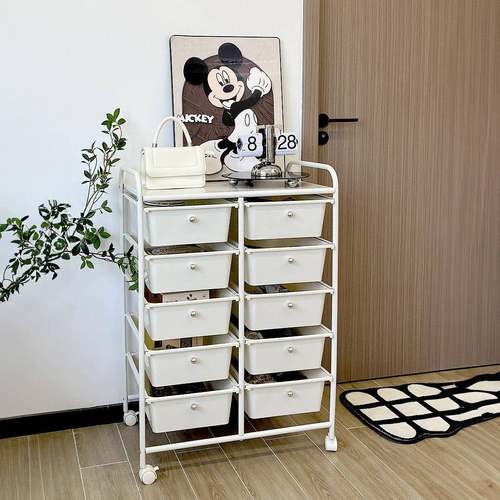 家用抽屉式收纳柜子客厅塑料储物柜多层衣服玩具整理柜儿童收纳箱