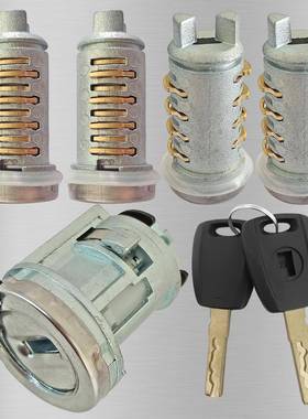 适用于菲亚特全车锁汽车菲亚特短点火锁短门锁芯2把钥匙配件