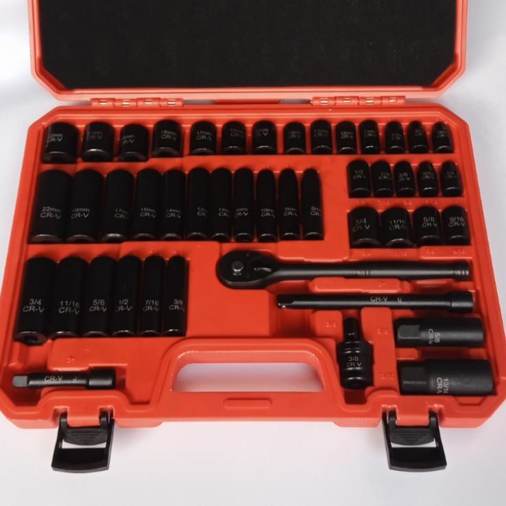 3/8寸/1/4寸48件气动套筒全套套装DT长短套筒组风动套筒37PCS小风