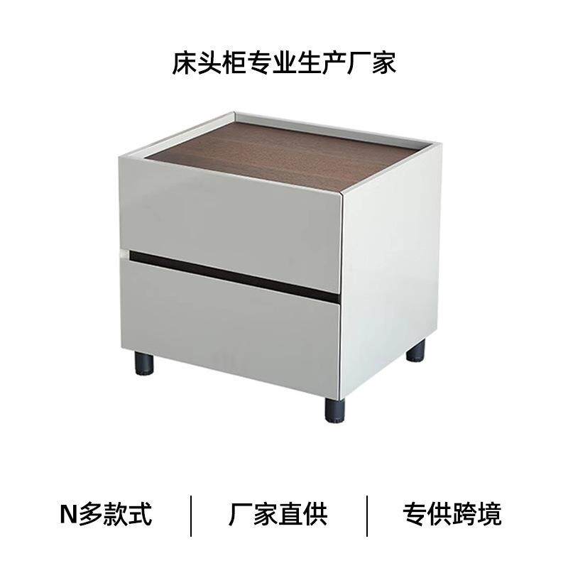 意式极简钢琴烤漆床头柜现代简约主卧烟熏床边柜收纳储物轻奢卧室