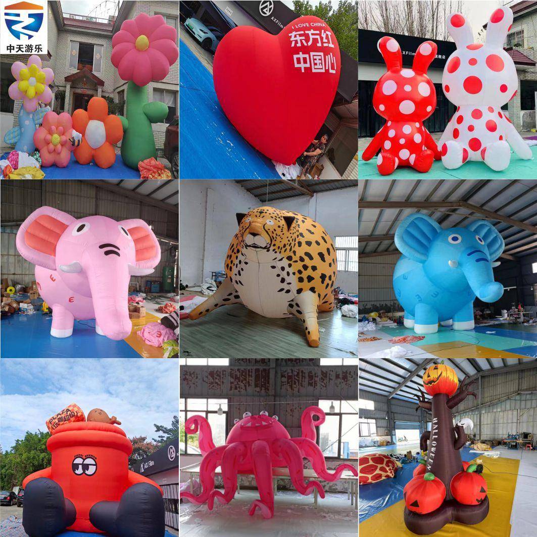 充气网红膨胀花朵气模节庆广告造型平纹尼模型毛绒商场美陈类悬挂