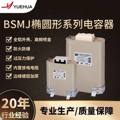 Capacitor越华BSMJ椭圆形电容器无功补偿滤波自愈式低压并联电容