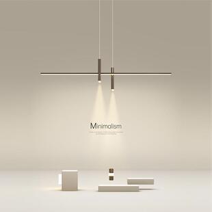 餐厅灯简约现代led吊灯设计师款氛围吧台北欧创意饭厅灯长条灯具