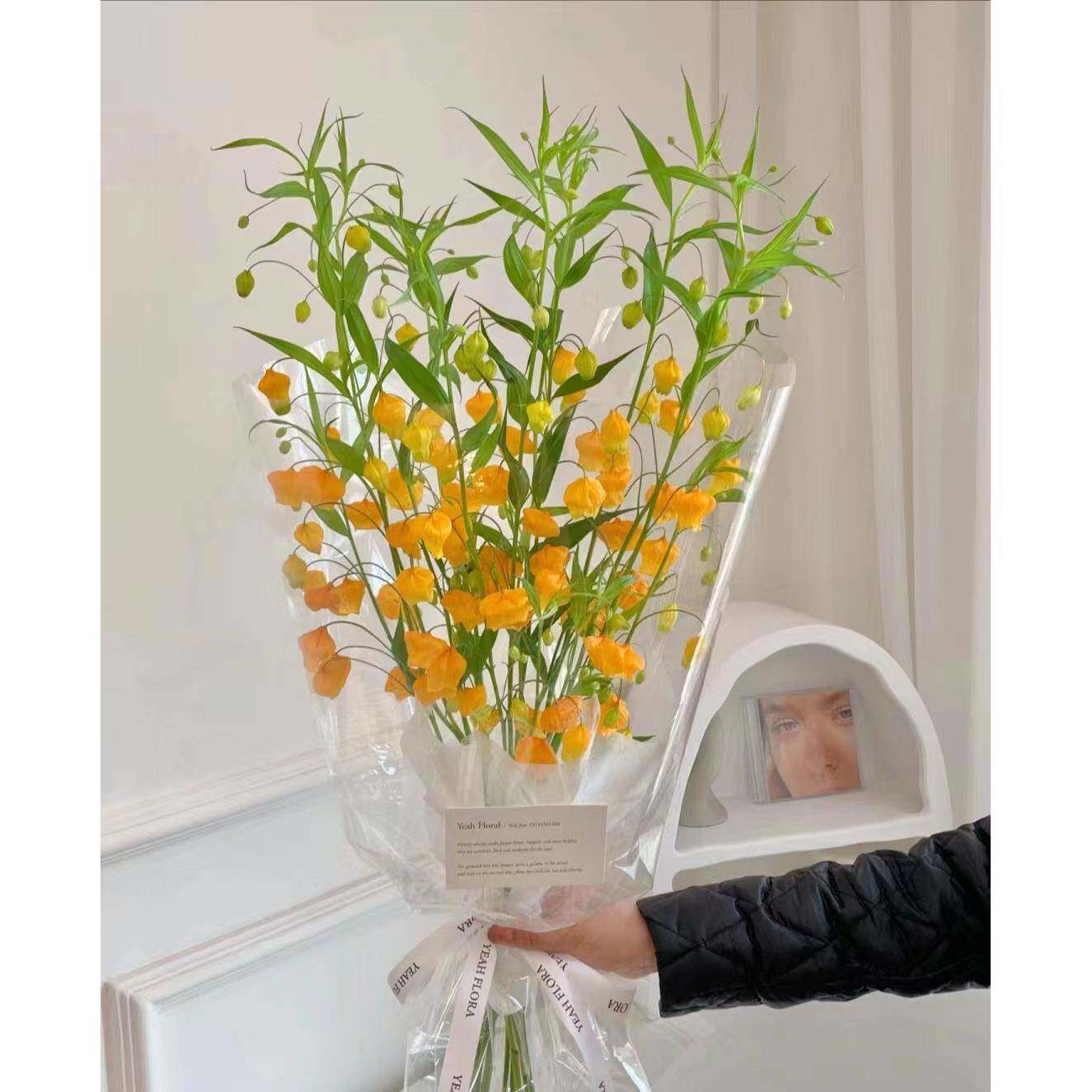 宫灯百合鲜花稀有小众花材婚礼专用花材网红鲜花黄色系鲜花