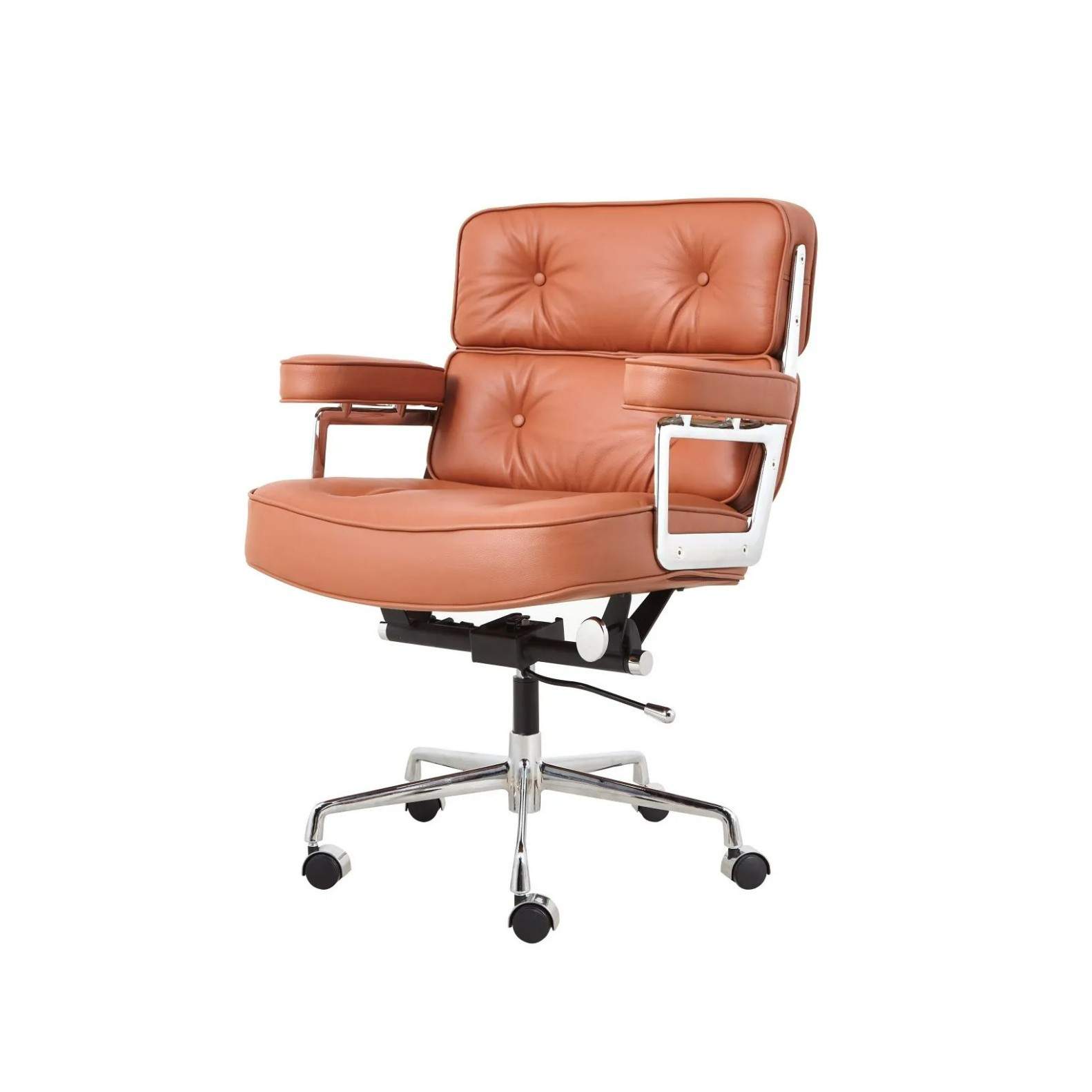 Eames Lobby真皮老板椅办公椅可旋转电脑椅椅子久坐舒适靠背座椅