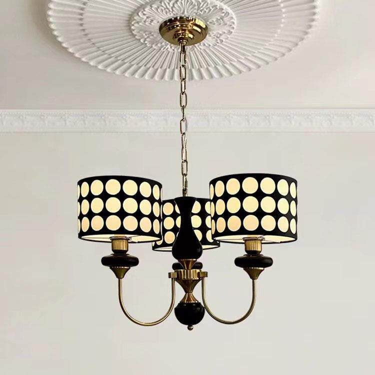 中古客厅吊灯实木法式餐厅卧室复古vintage美式诧寂风新款灯具