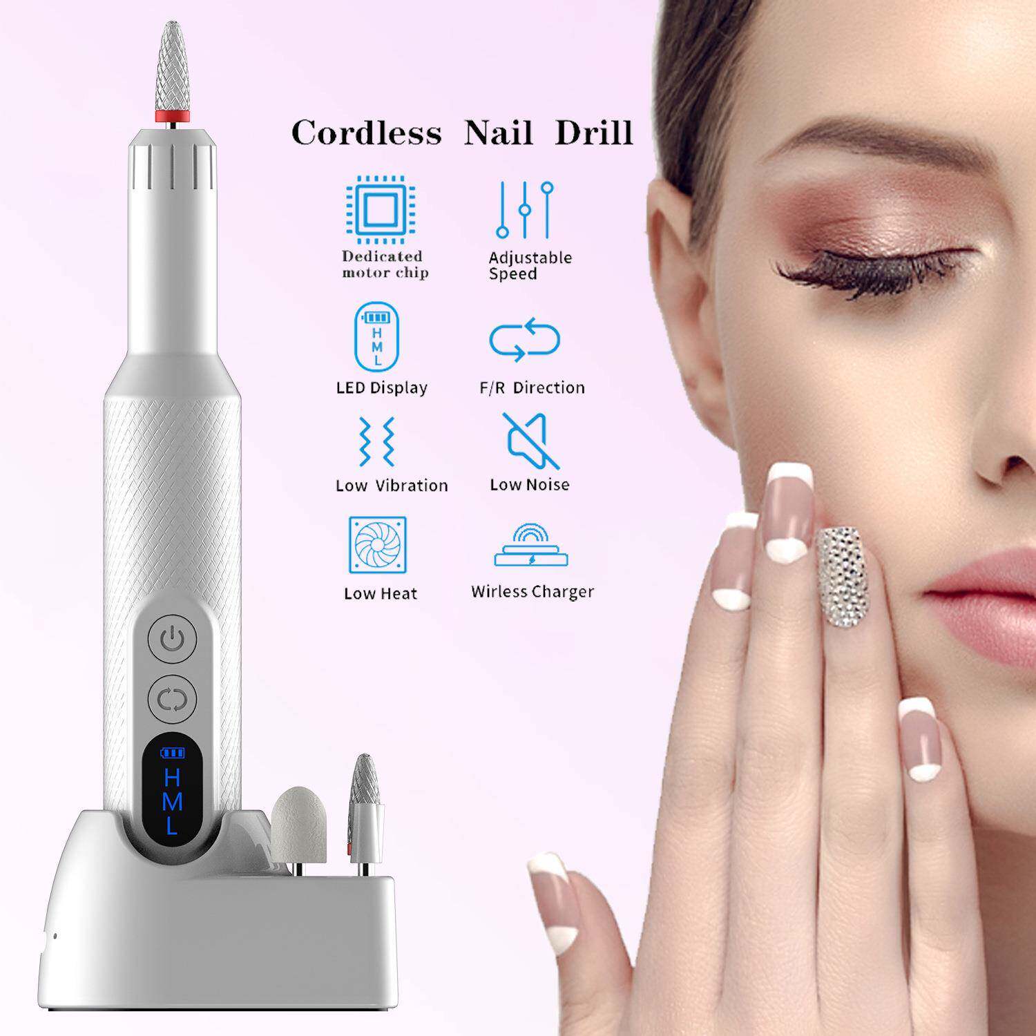 美甲打磨机便携式充电卸甲机磨甲器美甲打磨机二合一专用美甲