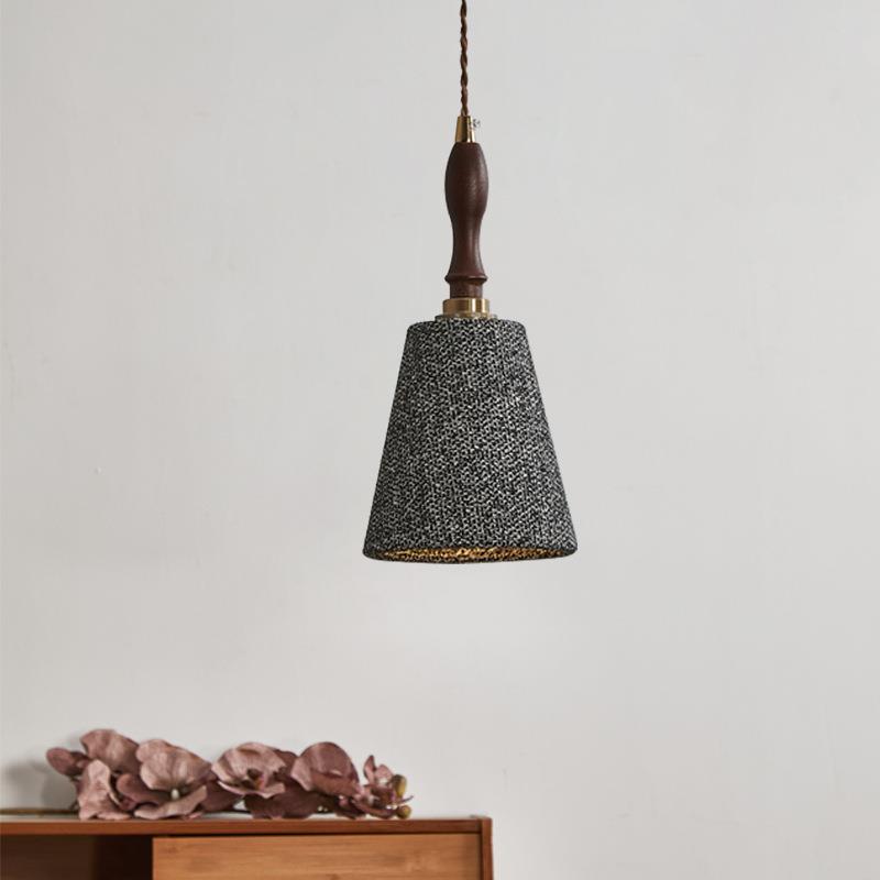 小众极简卧室床头小吊灯中古南洋风法式复古设计师餐厅吧台吊线灯